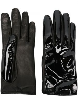 Kožené rukavice Philipp Plein čierna