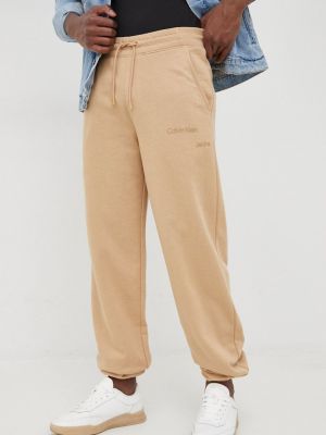 Spodnie Calvin Klein Jeans, beżowy