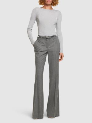 Volnene hlače Michael Kors Collection siva