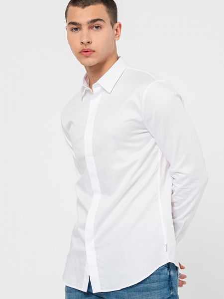 Хлопковая рубашка Armani Exchange белая