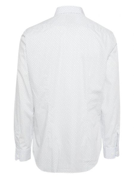 Raštuota medvilninė marškiniai Paul Smith balta