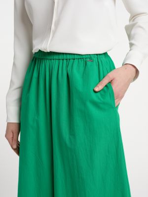 Широки панталони тип „марлен“ Dreimaster Klassik зелено