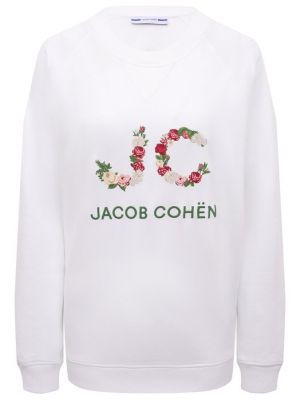 Белый хлопковый свитшот Jacob Cohen