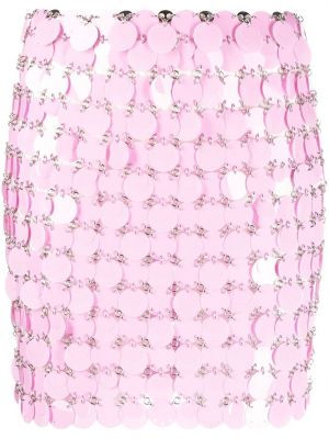 Mini sukně Paco Rabanne, růžová