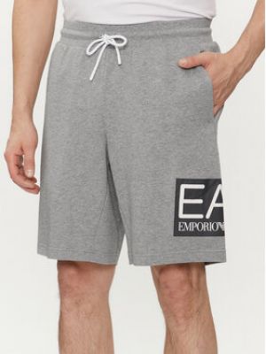 Shorts de sport Ea7 Emporio Armani gris