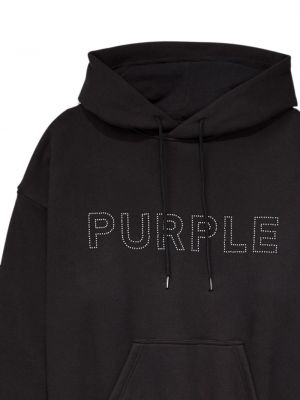 Bavlněná mikina s kapucí se cvočky Purple Brand