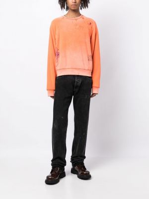 Siuvinėtas džemperis su nubrozdinimais Liberal Youth Ministry oranžinė