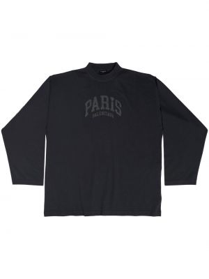 Oversize t-krekls Balenciaga melns