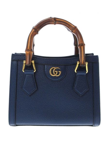 Bambusová taška na tašku Gucci Pre-owned modrá