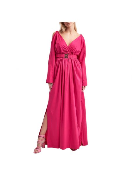 Sukienka długa z długim rękawem Blugirl różowa