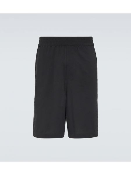 Shorts de sport en coton en crêpe Ami Paris noir