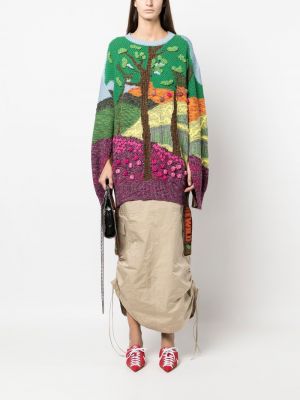 Žakardinis megztinis Stella Mccartney žalia