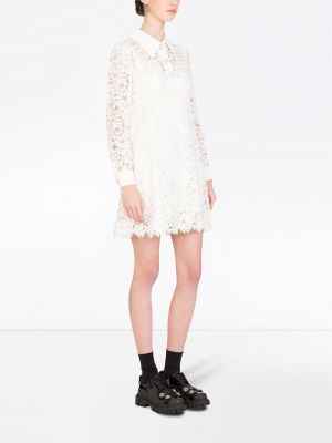 Mini vestido de encaje Dolce & Gabbana blanco