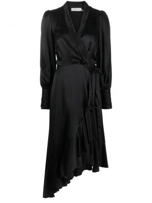 Jedwabna sukienka midi Zimmermann czarna