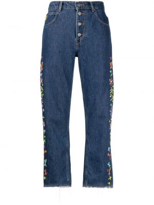 Straight jeans mit stickerei Mira Mikati blau