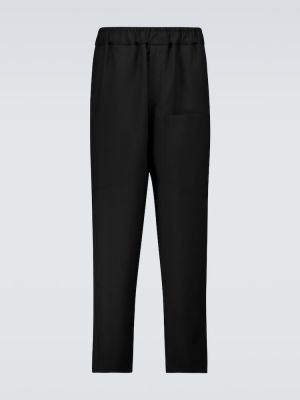 Spodnie klasyczne wełniane Jil Sander czarne