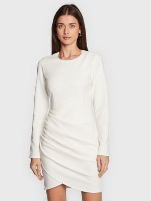 Коктейлна рокля slim Silvian Heach бяло