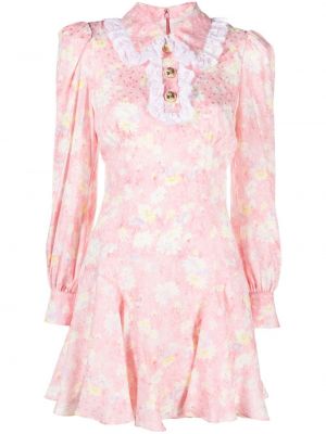 Trykt floral dress Alessandra Rich rosa