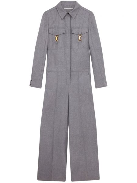 Lang jumpsuit i uld i flannel Stella Mccartney grå