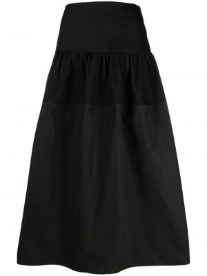 Bavlněné sukně Jil Sander černé