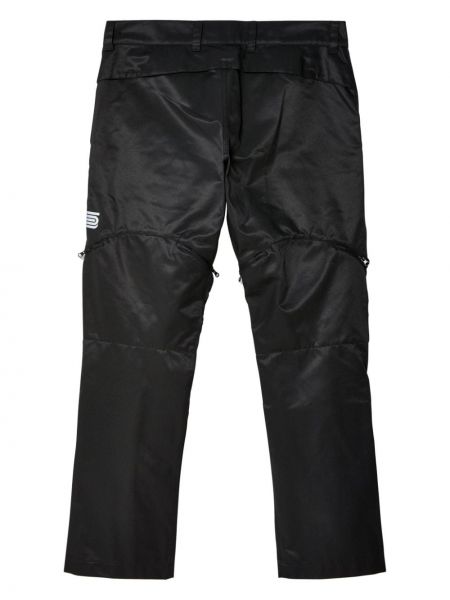 Satynowe proste spodnie Olly Shinder czarne