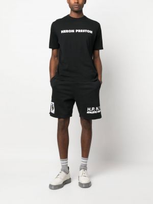 T-shirt en coton à imprimé Heron Preston noir