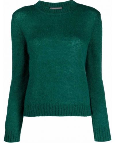 Jersey de cuello redondo de lana mohair Alberta Ferretti verde