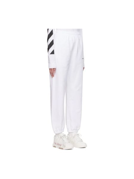 Spodnie sportowe z nadrukiem Off-white białe