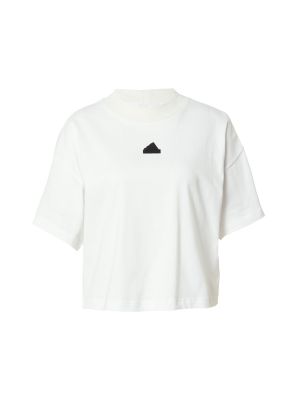T-shirt à rayures large Adidas Sportswear blanc
