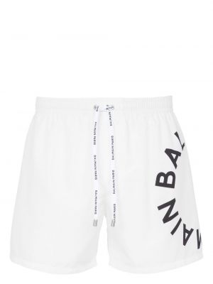 Kratke hlače s printom Balmain bijela