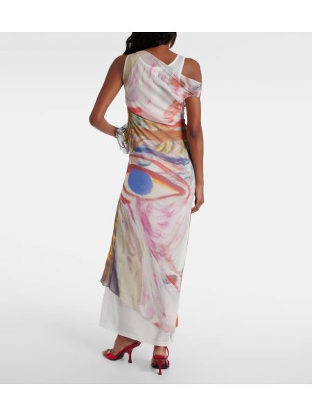Σατέν μάξι φόρεμα με σχέδιο Jacques Wei
