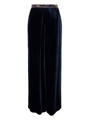 Aksamitne spodnie Camilla niebieskie