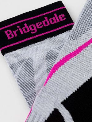 Nogavice iz merina Bridgedale siva