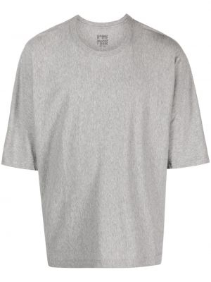 Bavlnené tričko s okrúhlym výstrihom Homme Plissé Issey Miyake sivá