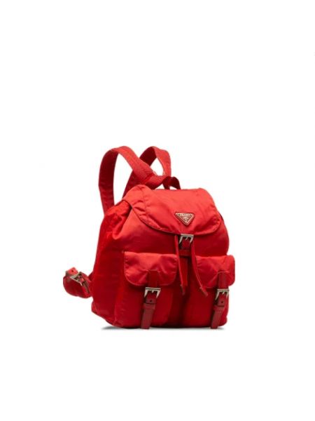 Nylonowy plecak Prada Vintage czerwony