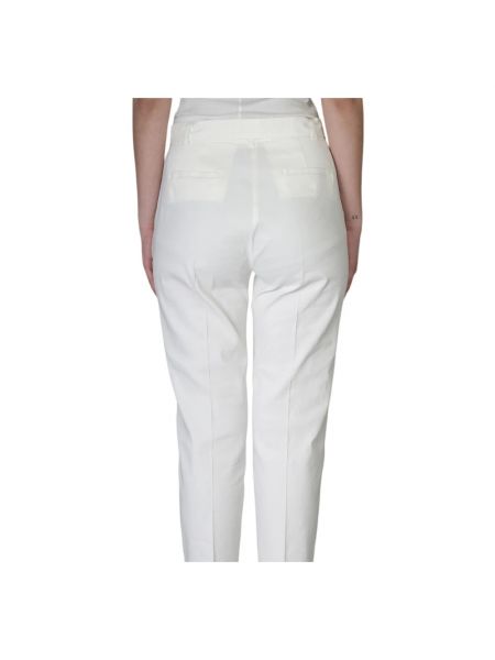 Pantalones de lino Pinko blanco
