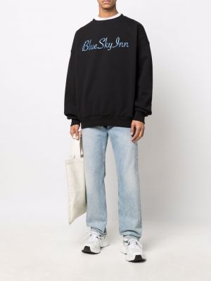 Sweatshirt mit rundhalsausschnitt mit stickerei Blue Sky Inn