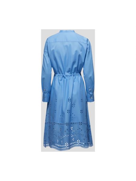 Vestido con bordado con lazo de algodón Van Laack azul