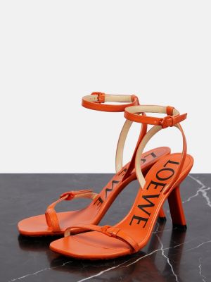 Кожени сандали Loewe оранжево