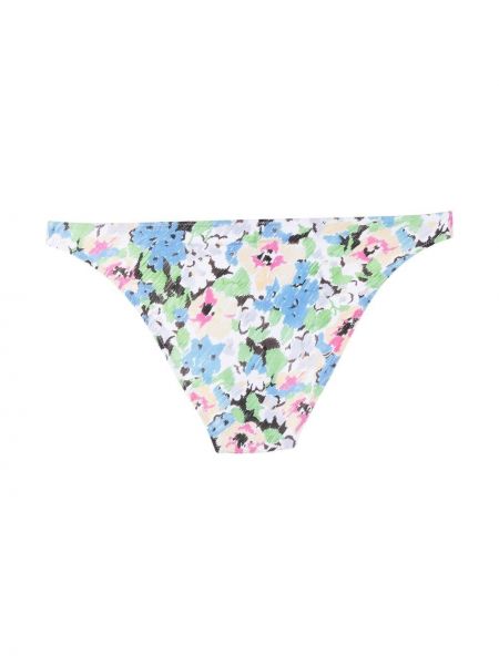 Bikini à fleurs Ganni bleu