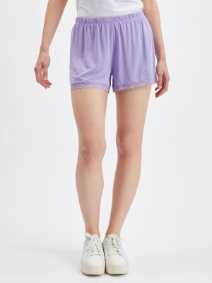 Čipkované čipkované šortky Orsay fialová