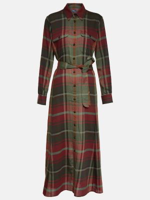 Bombažna dolga obleka Polo Ralph Lauren rdeča