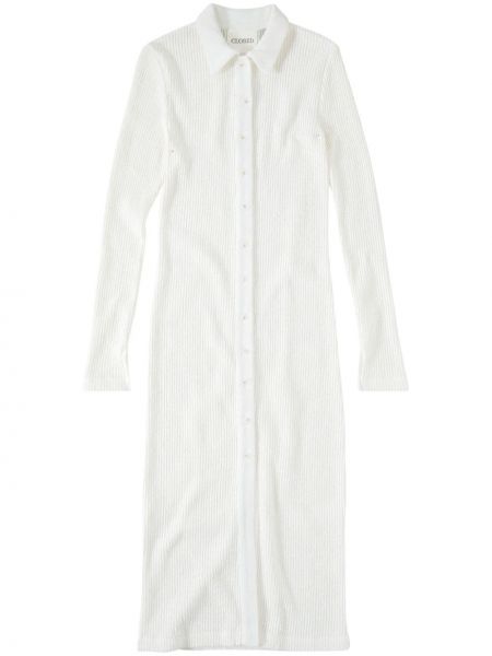 Robe longue en tricot ajouré Closed blanc
