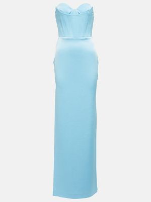 Σατέν μάξι φόρεμα Alex Perry μπλε