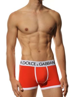 Хлопковые боксеры Dolce & Gabbana оранжевые