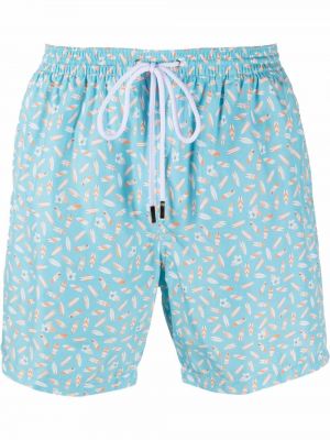 Trykt floral shorts Barba blå