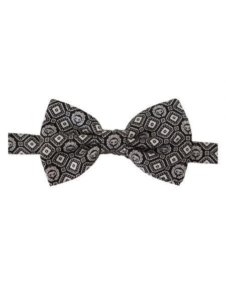 Jedwabny krawat Dolce And Gabbana czarny