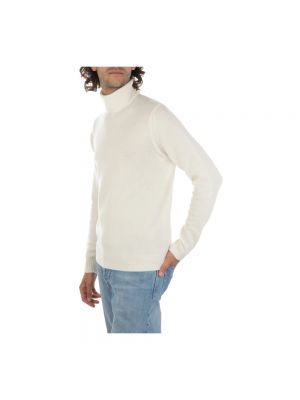 Jersey cuello alto con cuello alto de tela jersey Malo blanco