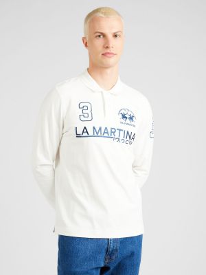 Marškinėliai ilgomis rankovėmis La Martina mėlyna