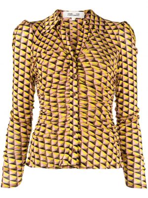 Camicia con stampa Dvf Diane Von Furstenberg giallo